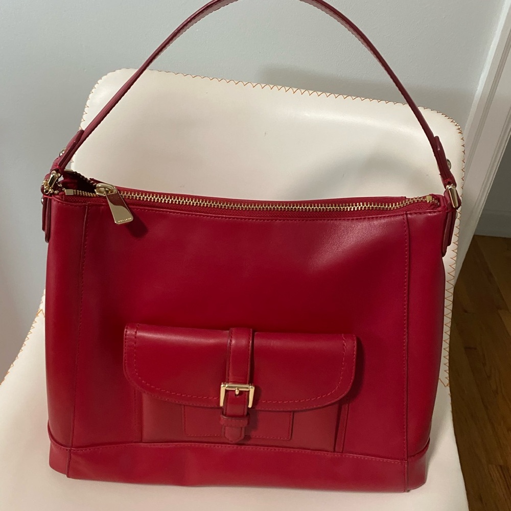 Coach Vibrant Red Leather Shoulder Bag